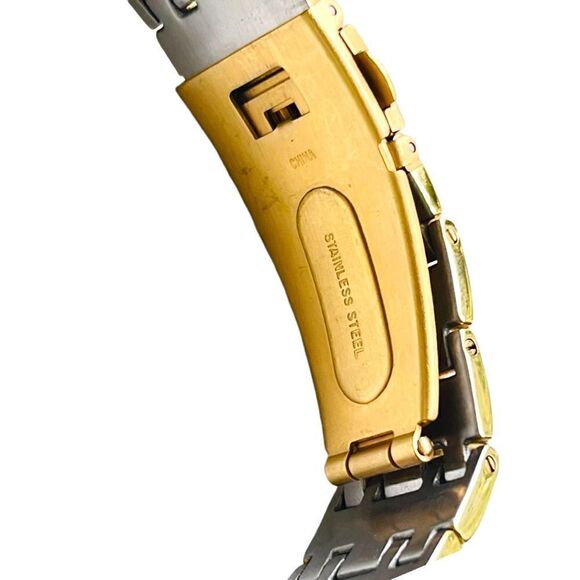 Armitron Unisex Goldtone Black Dial Analog Watch - Picture 3 of 9